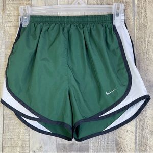 Nike Dri-Fit Size X-Small Green Shorts w/White Mesh & Black Trim